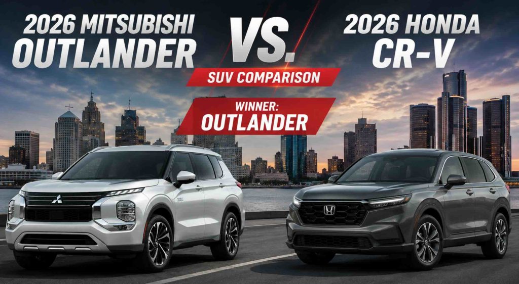 2026 Mitsubishi Outlander vs. 2026 Honda CR-V | SUV Comparison