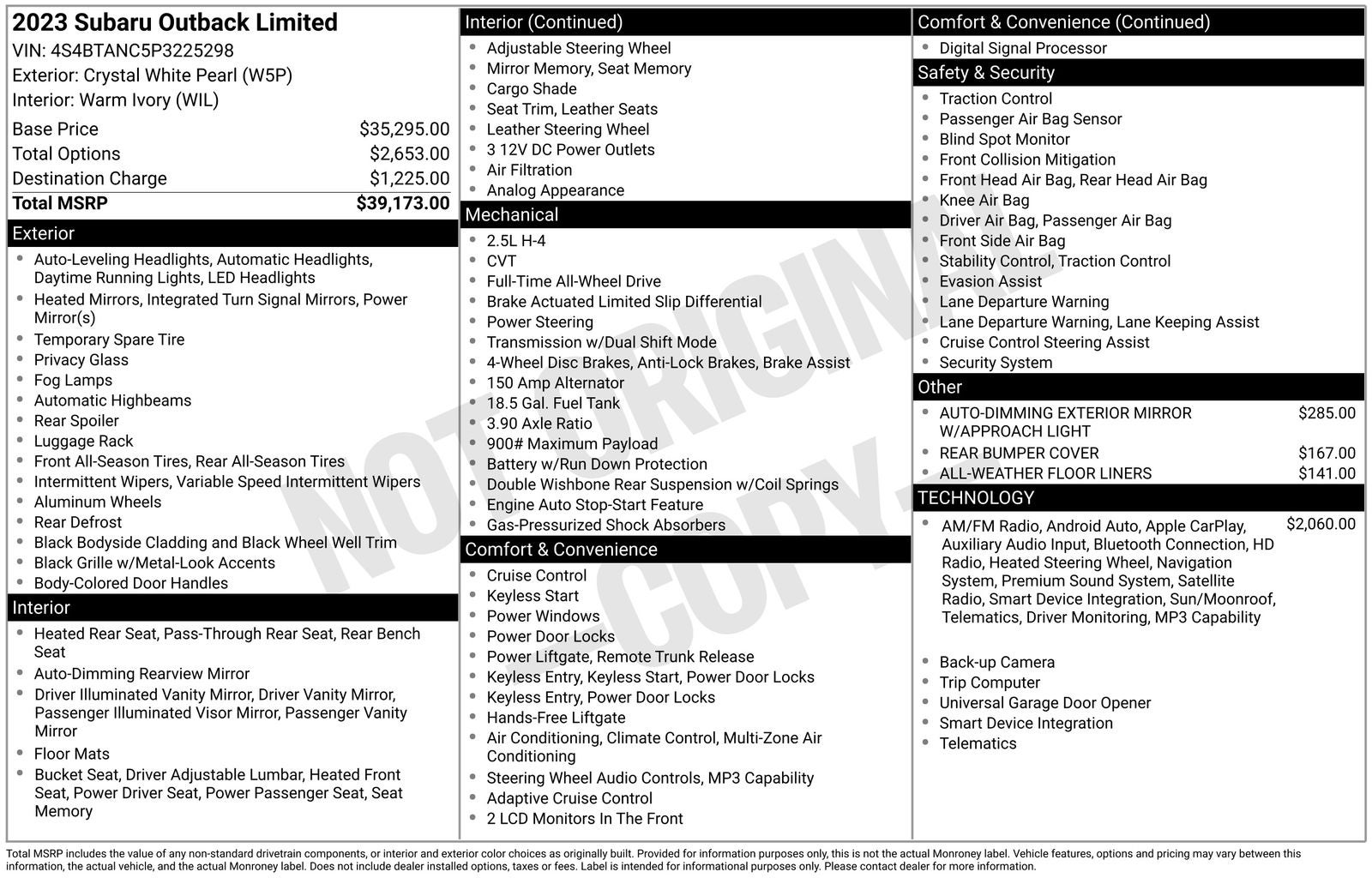 2023 Subaru Outback Limited
