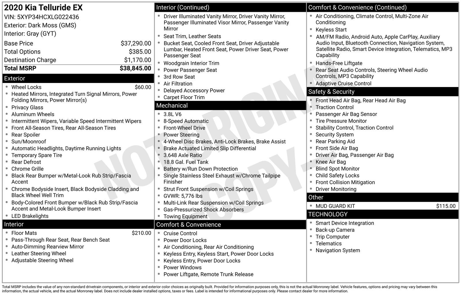 2020 Kia Telluride EX