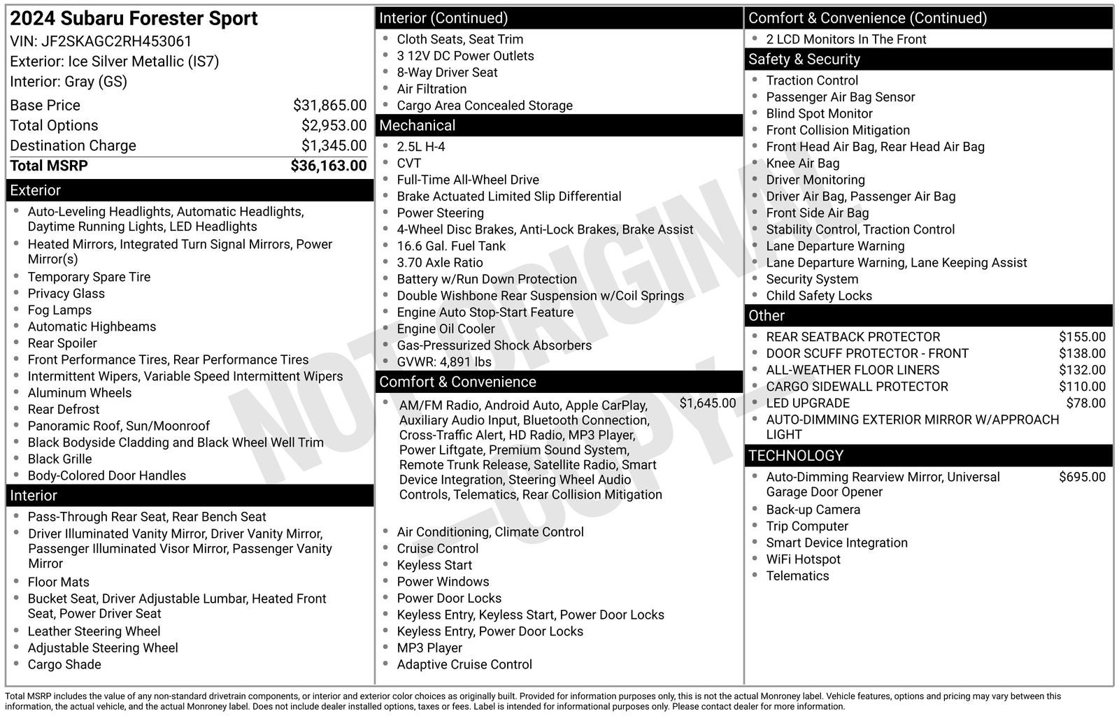 2024 Subaru Forester Sport