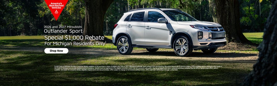 2027 & 2027 Outlander Sport Special $1,000 Rebate Michigan Residents Only