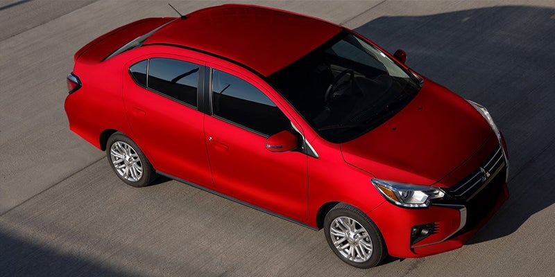 2024 Mitsubishi Mirage G4 sedan aerial view